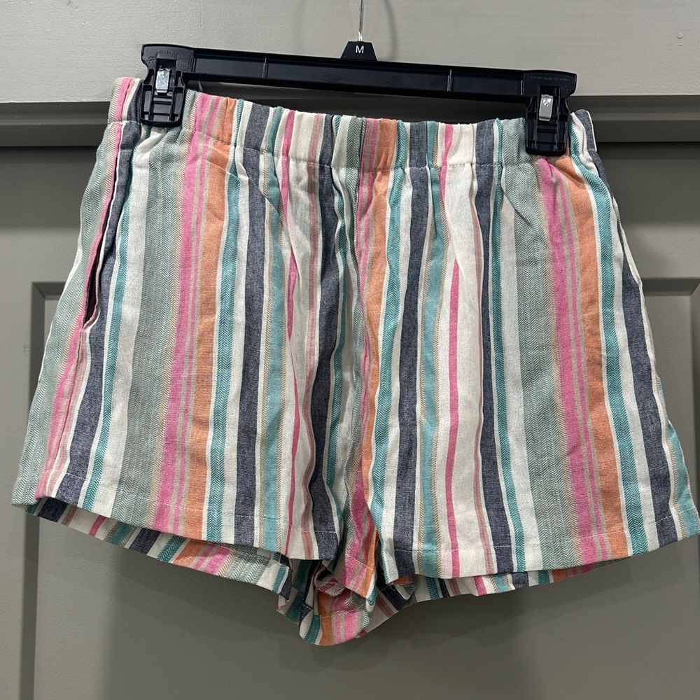 SHEIN Multicolor Striped High Waist Shorts